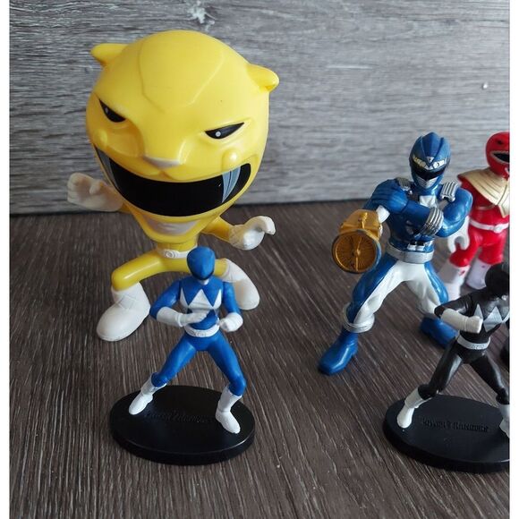 Power Rangers Action Figures- Red, Blue, Black & Yellow - Picture 3 of 3